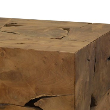vidaXL Τραπεζάκι Σαλονιού Καφέ 50x50x35cm από Αληθινό Ξύλο Teak 1 τεμ.