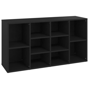 vidaXL Παπουτσοθήκη Μαύρη 103x30x54,5cm από Επεξ. Ξύλο