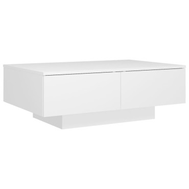 vidaXL Τραπεζάκι Σαλονιού Λευκό 90x60x31cm από Επεξ. Ξύλο 1 τεμ.