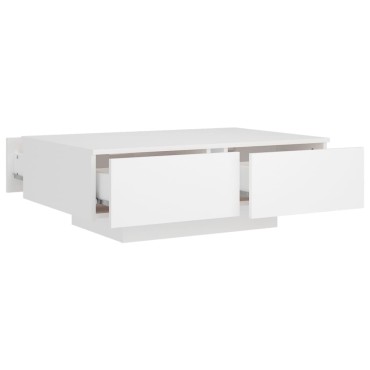vidaXL Τραπεζάκι Σαλονιού Λευκό 90x60x31cm από Επεξ. Ξύλο 1 τεμ.