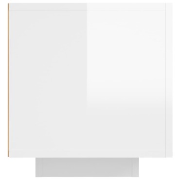 vidaXL Έπιπλο Τηλεόρασης με LED Γυαλιστερό Άσπρο 160x35x40cm