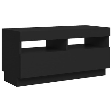 vidaXL Έπιπλο Τηλεόρασης με LED Μαύρο 80 x 35 x 40 εκ.