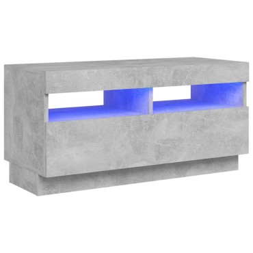 vidaXL Έπιπλο Τηλεόρασης με LED Γκρι Σκυροδέματος 80 x 35 x 40 εκ.