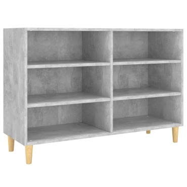 vidaXL Ραφιέρα Γκρι Σκυροδέματος 103,5x35x70cm από Επεξεργ. Ξύλο 1 τεμ.