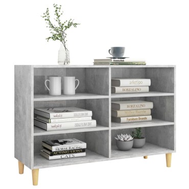vidaXL Ραφιέρα Γκρι Σκυροδέματος 103,5x35x70cm από Επεξεργ. Ξύλο 1 τεμ.