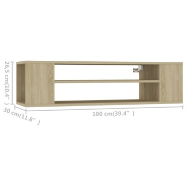vidaXL Έπιπλο Τηλεόρασης Κρεμ. Sonoma Δρυς 100x30x26,5cm Επεξ. Ξύλο