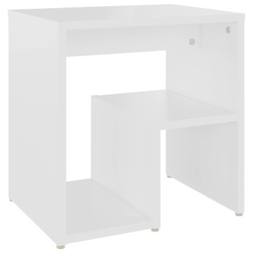 vidaXL Κομοδίνο Λευκό 40x30x40cm από Επεξ. Ξύλο 1 τεμ.