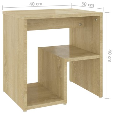 vidaXL Κομοδίνο Sonoma Δρυς 40x30x40cm από Επεξ. Ξύλο 1 τεμ.