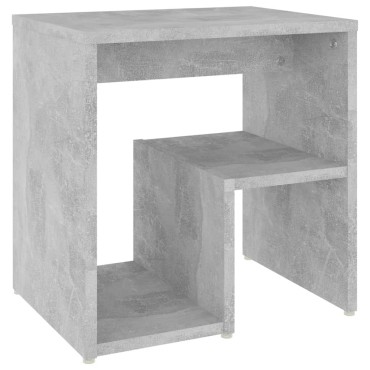 vidaXL Κομοδίνο Γκρι Σκυροδέματος 40x30x40cm από Επεξ. Ξύλο 1 τεμ.