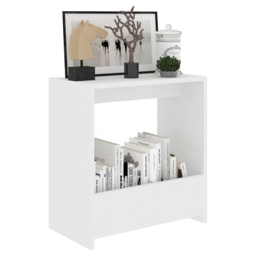 vidaXL Τραπέζι Βοηθητικό Λευκό 50x26x50cm Επεξ. Ξύλο 1 τεμ.