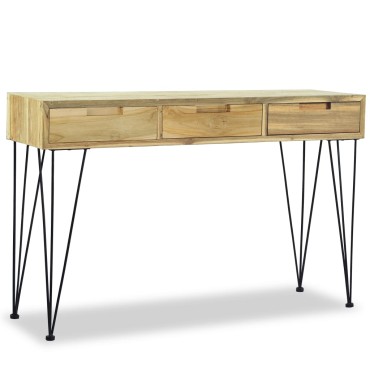 vidaXL Τραπέζι Κονσόλα 120x35x76cm από Μασίφ Ξύλο Teak 1 τεμ.