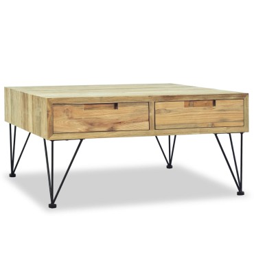 vidaXL Τραπεζάκι Σαλονιού 80x80x40cm από Μασίφ Ξύλο Teak 1 τεμ.