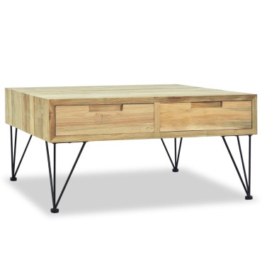 vidaXL Τραπεζάκι Σαλονιού 80x80x40cm από Μασίφ Ξύλο Teak 1 τεμ.