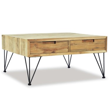 vidaXL Τραπεζάκι Σαλονιού 80x80x40cm από Μασίφ Ξύλο Teak 1 τεμ.