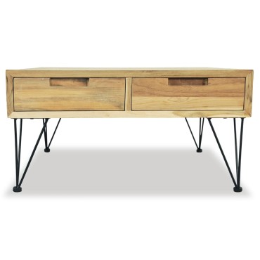 vidaXL Τραπεζάκι Σαλονιού 80x80x40cm από Μασίφ Ξύλο Teak 1 τεμ.