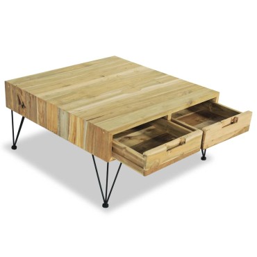 vidaXL Τραπεζάκι Σαλονιού 80x80x40cm από Μασίφ Ξύλο Teak 1 τεμ.