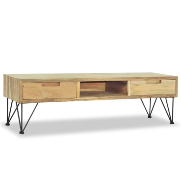 vidaXL Έπιπλο Τηλεόρασης 120x35x35cm από Μασίφ Ξύλο Teak