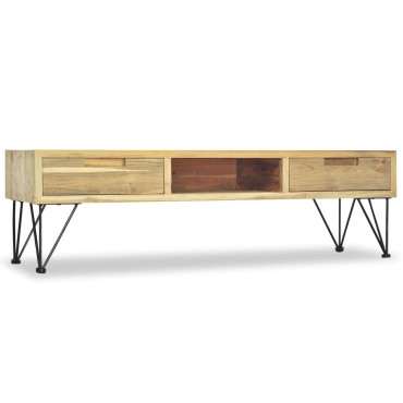 vidaXL Έπιπλο Τηλεόρασης 120x35x35cm από Μασίφ Ξύλο Teak