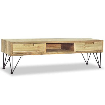 vidaXL Έπιπλο Τηλεόρασης 120x35x35cm από Μασίφ Ξύλο Teak