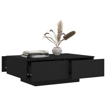 vidaXL Τραπεζάκι Σαλονιού Μαύρο 90x60x31cm από Επεξ. Ξύλο 1 τεμ.