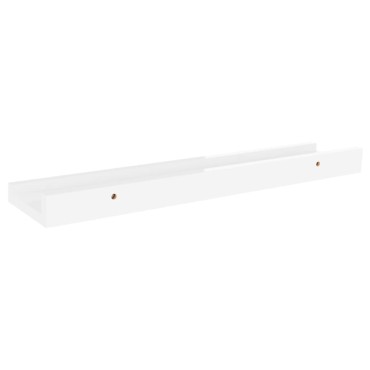vidaXL Ράφια Τοίχου 2 τεμ. Γυαλιστερό Λευκό 40x9x3cm