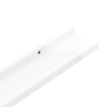 vidaXL Ράφια Τοίχου 2 τεμ. Γυαλιστερό Λευκό 40x9x3cm