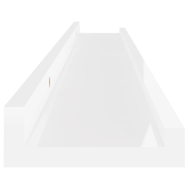 vidaXL Ράφια Τοίχου 2 τεμ. Γυαλιστερό Λευκό 80x9x3cm