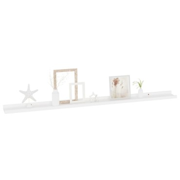 vidaXL Ράφια Τοίχου 2 τεμ. Λευκό 115x9x3cm