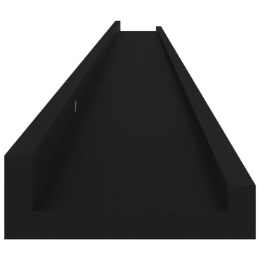 vidaXL Ράφια Τοίχου 2 τεμ. Μαύρα 115x9x3cm