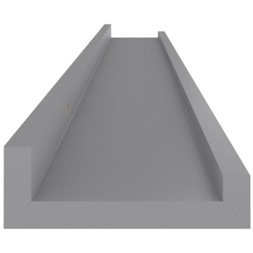 vidaXL Ράφια Τοίχου 2 τεμ. Γκρι 100x9x3cm