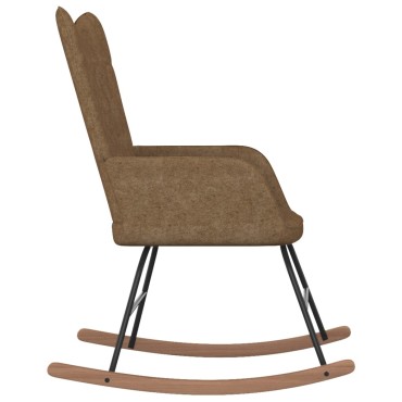 vidaXL Κουνιστή Πολυθρόνα Taupe Υφασμάτινη 61x78x98cm 1 τεμ.