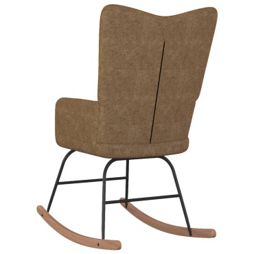 vidaXL Κουνιστή Πολυθρόνα Taupe Υφασμάτινη 61x78x98cm 1 τεμ.
