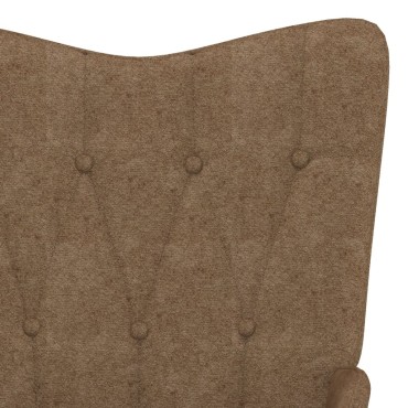 vidaXL Κουνιστή Πολυθρόνα Taupe Υφασμάτινη 61x78x98cm 1 τεμ.