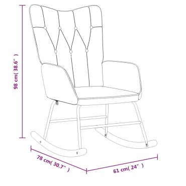 vidaXL Κουνιστή Πολυθρόνα Taupe Υφασμάτινη 61x78x98cm 1 τεμ.