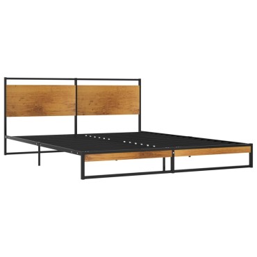 vidaXL Πλαίσιο Κρεβατιού 160x200cm Μεταλλικό 1 τεμ. - Διπλό