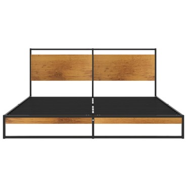 vidaXL Πλαίσιο Κρεβατιού 160x200cm Μεταλλικό 1 τεμ. - Διπλό