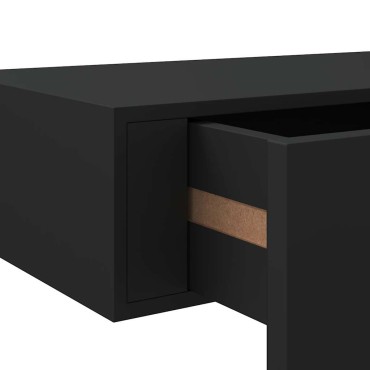 vidaXL Ράφια Τοίχου με Συρτάρια 2 τεμ. Μαύρα 40x23,5x10cm από MDF