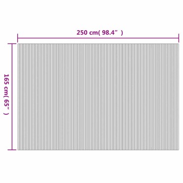 vidaXL Διαχωριστικό Δωματίου Γκρι 250x165cm Μπαμπού 1 τεμ.