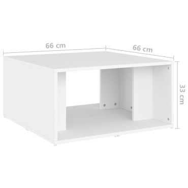 vidaXL Τραπεζάκια Σαλονιού 4 τεμ. Λευκά 33x33x33cm Επεξ. Ξύλο