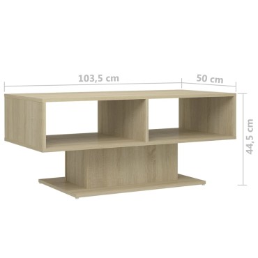 vidaXL Τραπεζάκι Σαλονιού Sonoma Δρυς 103,5x50x44,5cm Επεξ. Ξύλο 1 τεμ.