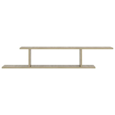 vidaXL Ράφι Τηλεόρασης Επιτοίχιο Sonoma Δρυς 125x18x23cm Επεξ. Ξύλο 1 τεμ.