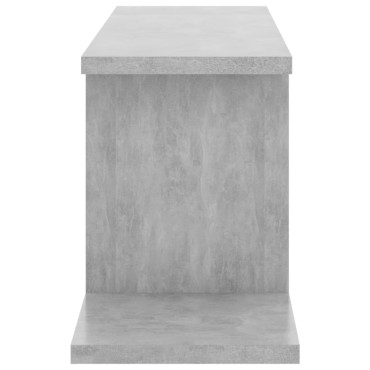 vidaXL Ράφι Τηλεόρασης Επιτοίχιο Γκρι Σκυρ. 125x18x23cm Επεξ. Ξύλο 1 τεμ.