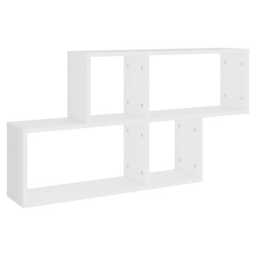 vidaXL Ράφι Τοίχου Λευκό 100x18x53cm από Επεξεργασμένο Ξύλο 1 τεμ.