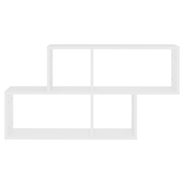 vidaXL Ράφι Τοίχου Λευκό 100x18x53cm από Επεξεργασμένο Ξύλο 1 τεμ.