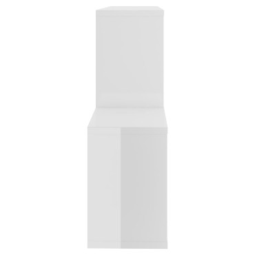 vidaXL Ραφιέρα Τοίχου Γυαλιστερό Λευκό 100x18x53cm από Επεξ. Ξύλο 1 τεμ.