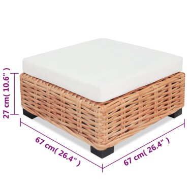 vidaXL Σετ Καναπέ 27 τεμ. από Γνήσιο Ρατάν 67x67x58cm  Γωνιακός