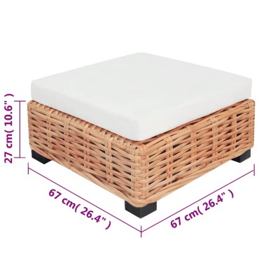 vidaXL Σετ Καναπέ 27 τεμ. από Γνήσιο Ρατάν 67x67x58cm  Γωνιακός