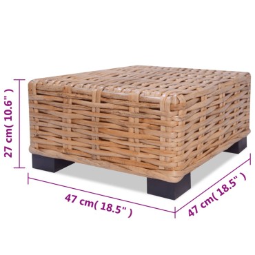 vidaXL Σετ Καναπέ 16 τεμ. από Γνήσιο Ρατάν 67x67x58cm  Γωνιακός
