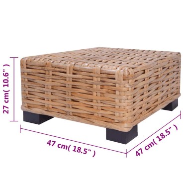 vidaXL Σετ Καναπέ 14 τεμ. από Γνήσιο Ρατάν 67x67x58cm  Γωνιακός