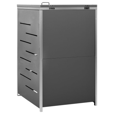 vidaXL Πλαίσιο για Κάδο Απορρ. με Ρόδες 69x77,5x112,5 εκ Αν. Ατσάλι